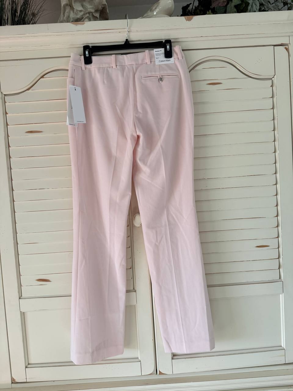 Calvin Klein Pants 4 Pink Pepper Multi Straight Leg Modern Fit NWT MSRP $99