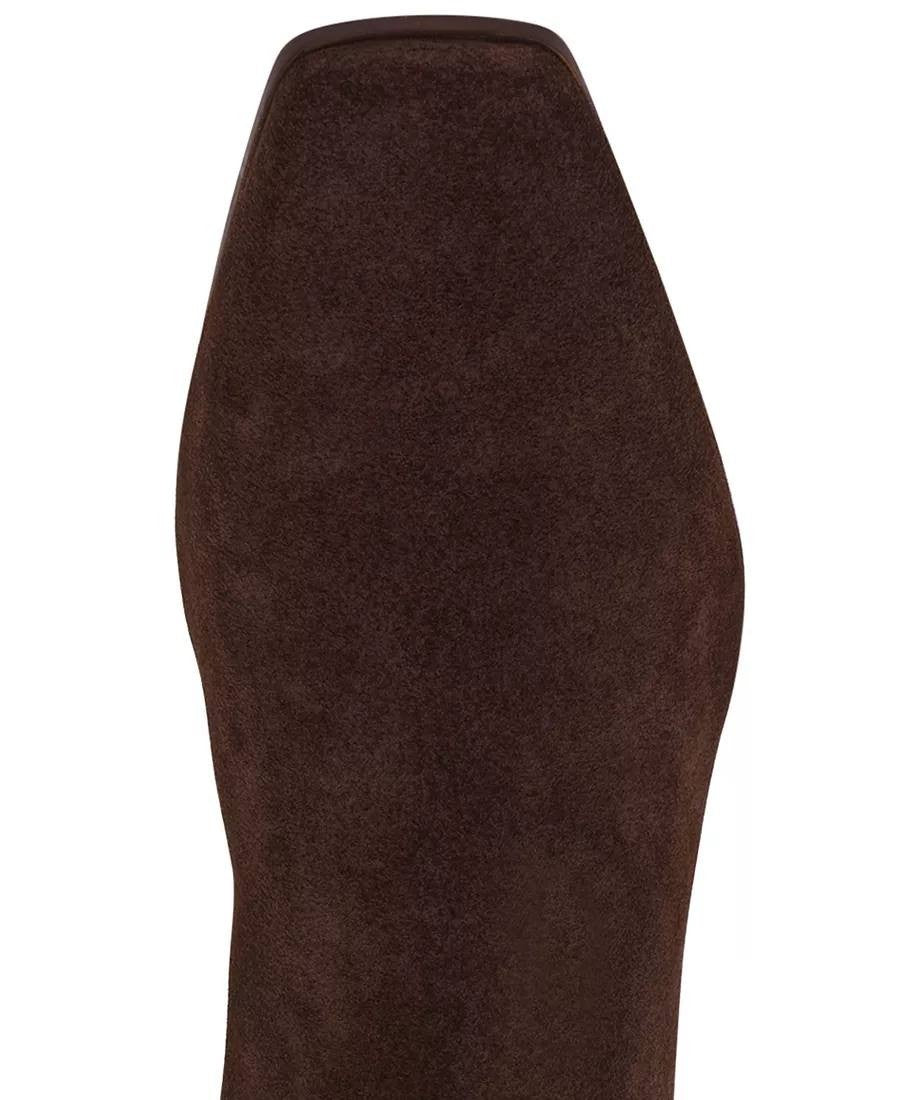 Steve Madden Dantelle Boots 5.5 Brown Suede Knee‑High Square Toe NIB msrp$179
