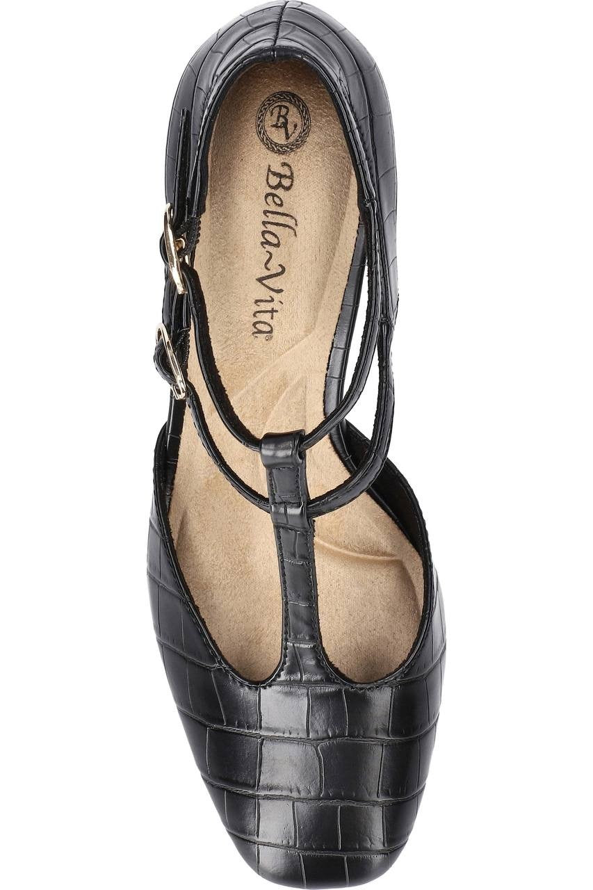 Bella Vita Ankle Strap Pumps Black 7 W New $109.95