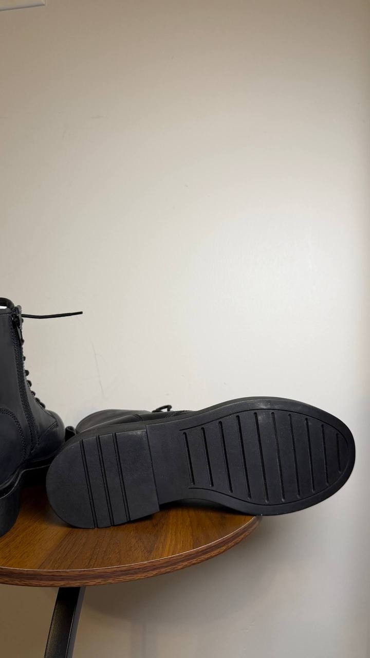 Madden Girl Palooma Lace‑Up Combat Boots Black Pari Women’s 9 NWB $79
