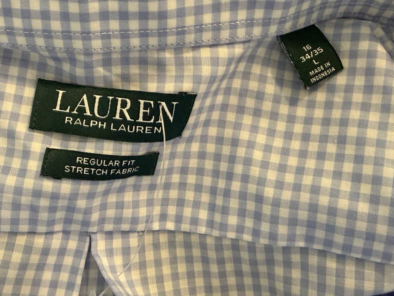 Ralph Lauren Women’s Sky‑Blue Printed Shirt – Size 16 – NWOT
