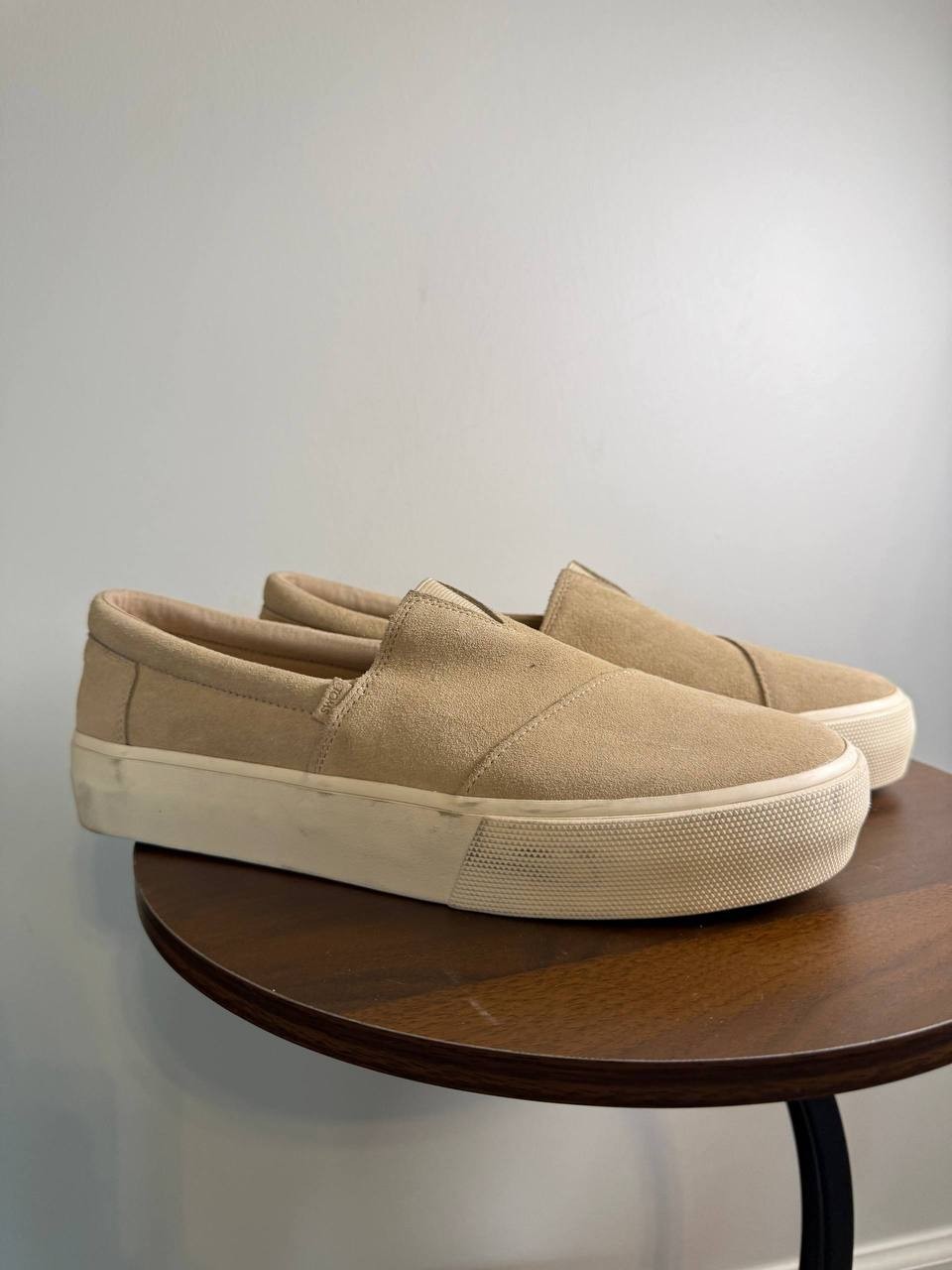 TOMS Alpargata Platform Flats – Size 11W –Oatmeal–New Without Box-Minor Dirt-$79