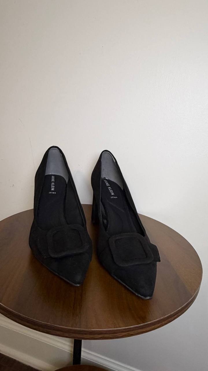 Anne Klein Slip‑On Pumps 9.5M Black Man‑Made New in Box MSRP $89