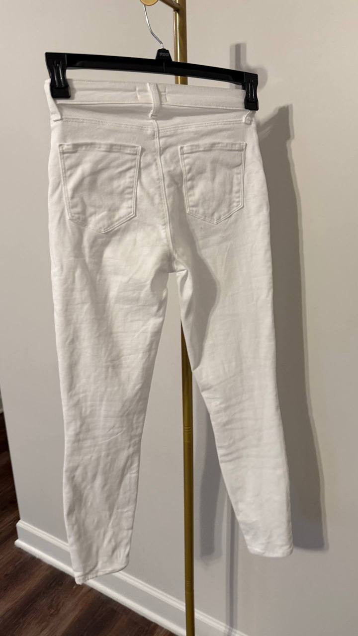 L’Agence Margot High‑Rise Ankle SkinnyJeans White 27 NWT Need Dry Clean msrp$245