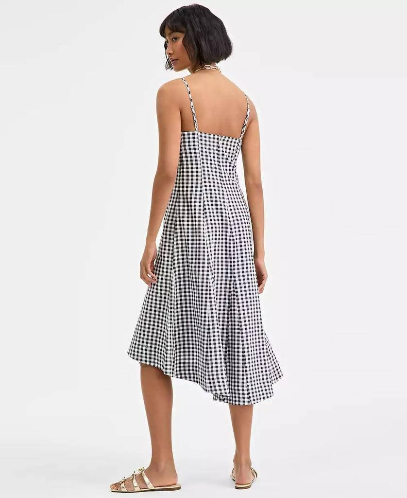 On 34th Mommy & Me Gingham High‑Low Midi Dress Black/White 6 NWOT $69.50