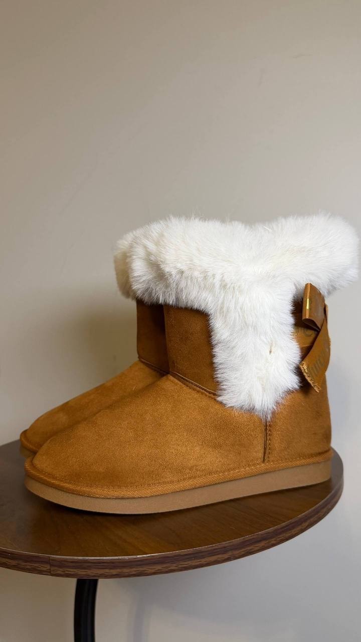Juicy Couture Cognac Faux Suede Cold Weather Boots 3M NIB MSRP $65