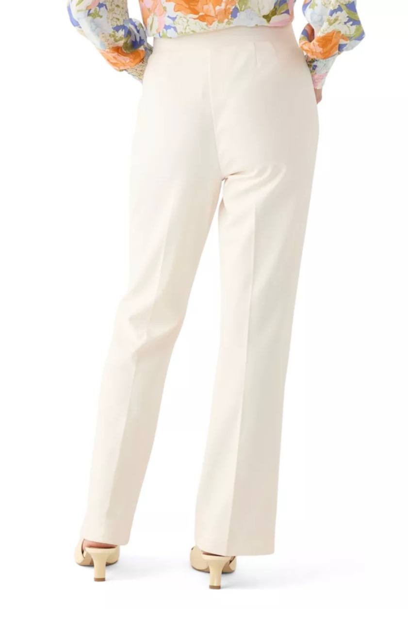 Anne Klein Women’s Pull‑On Cool Crepe Trouser Pants White Dove XS NWT $79