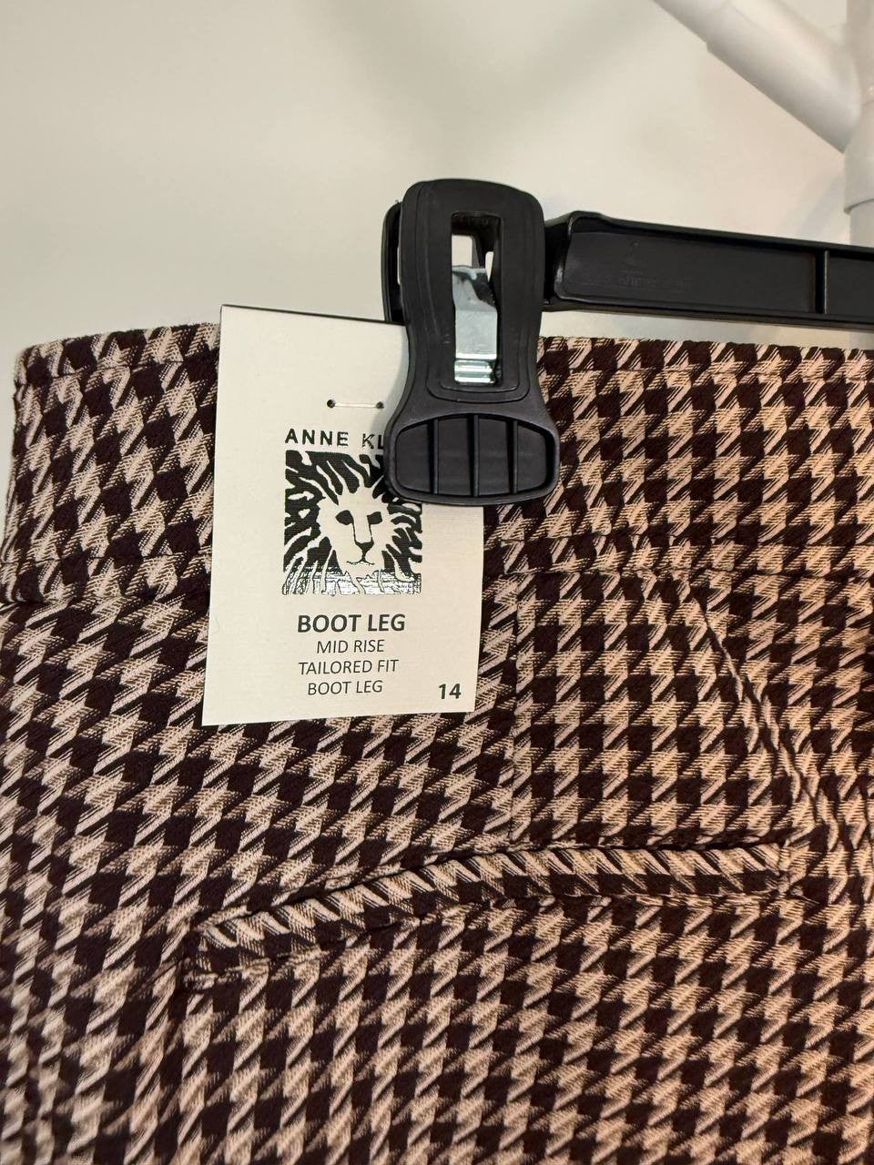 Anne Klein Bootcut Houndstooth Print Pants – Size 14 – NWT – $99