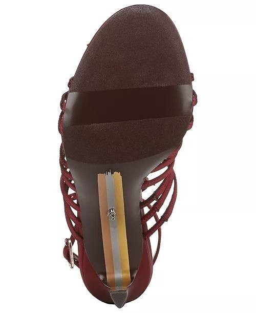 Sam Edelman Iman Sandals 11M Burgundy Strappy Lace‑Up Stiletto Heel NIB msrp$155