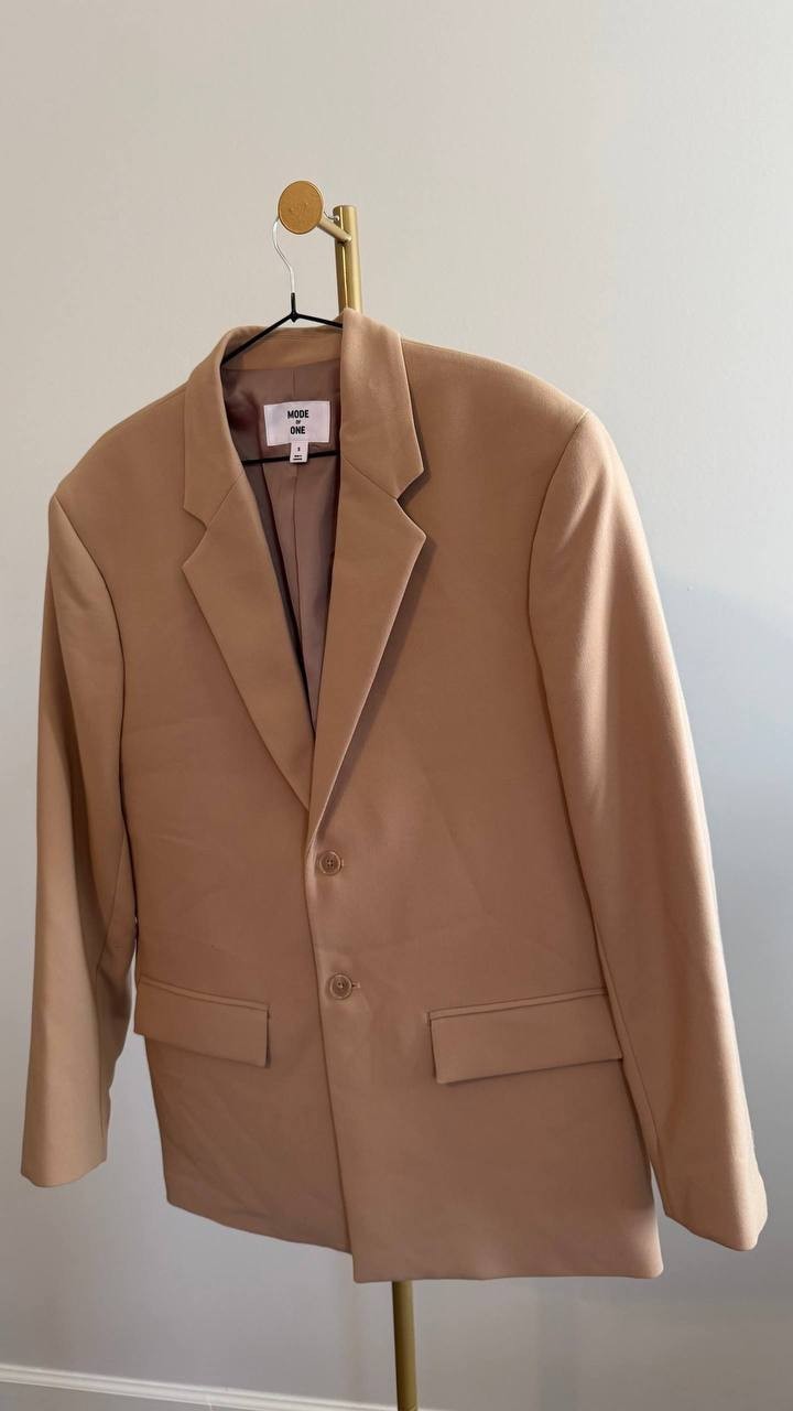 Mode of One Men’s Relaxed‑Fit Suit Blazer Beige S $139.50 NWT
