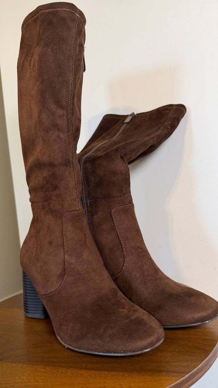 Style & Co Brysonn Boots 7M Dark Roast Microfiber Round Toe NIB msrp$89