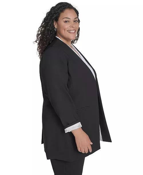 Calvin Klein Roll‑Sleeve Open‑Front Blazer – Size 18W – NWT – $159