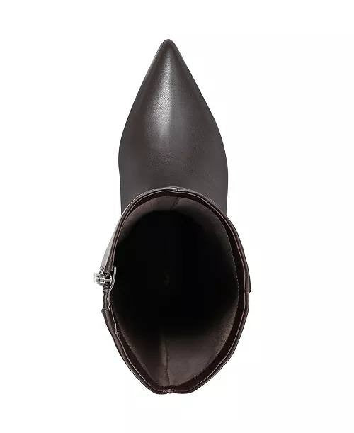Marc Fisher Toe Tall Boots 10M Dark Brown Man‑Made New in Box MSRP $179