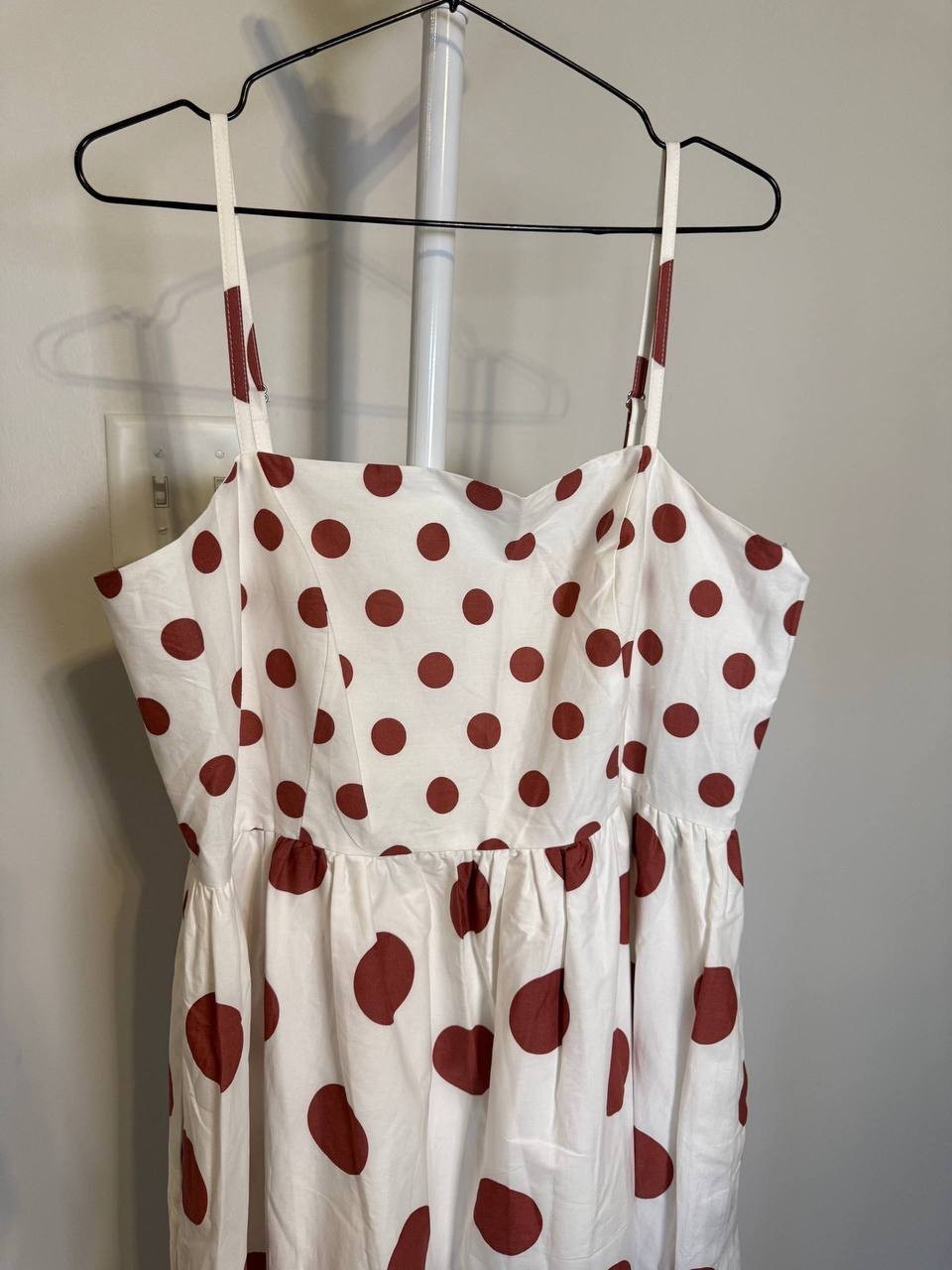 CeCe Cotton‑Blend Printed Tie‑Front Smocked‑Back Maxi Dress – Size XL – NWT– $35
