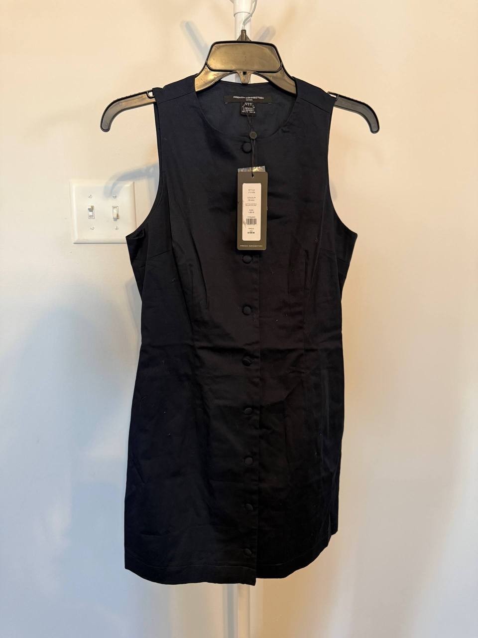 French Connection Sleeveless Cotton Sateen Minidress – Size 6 – NWT – $138