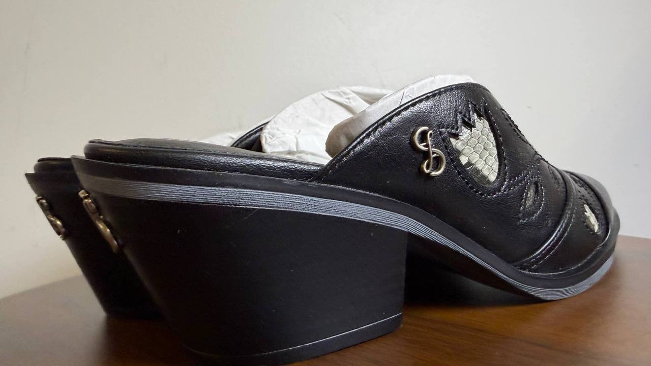 Sam & Libby Black Block Heel Mules 7.5M New in Box MSRP $80