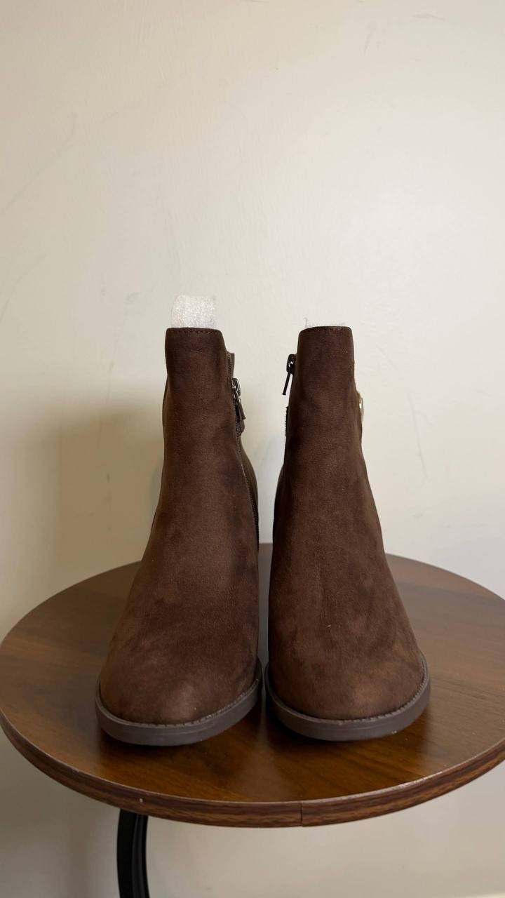 Style & Co Harlemm Buckle Booties Dark Brown Women’s 8M NWB $69.90