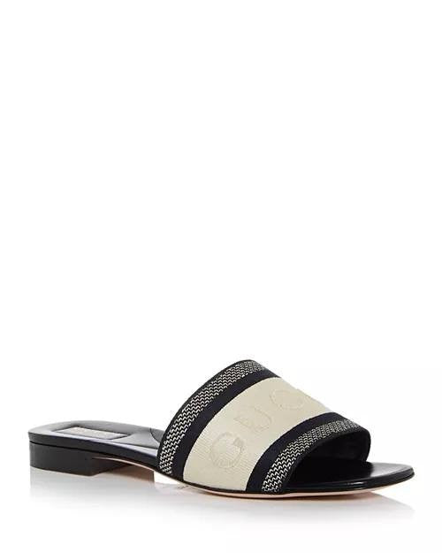 Gucci  Slide  Sandals  White/Black  35  Pre‑owned 