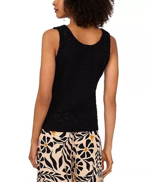 1.STATE Roll-Neck Tank Top Women's Black M NWT Cotton Blend Relaxed Fit