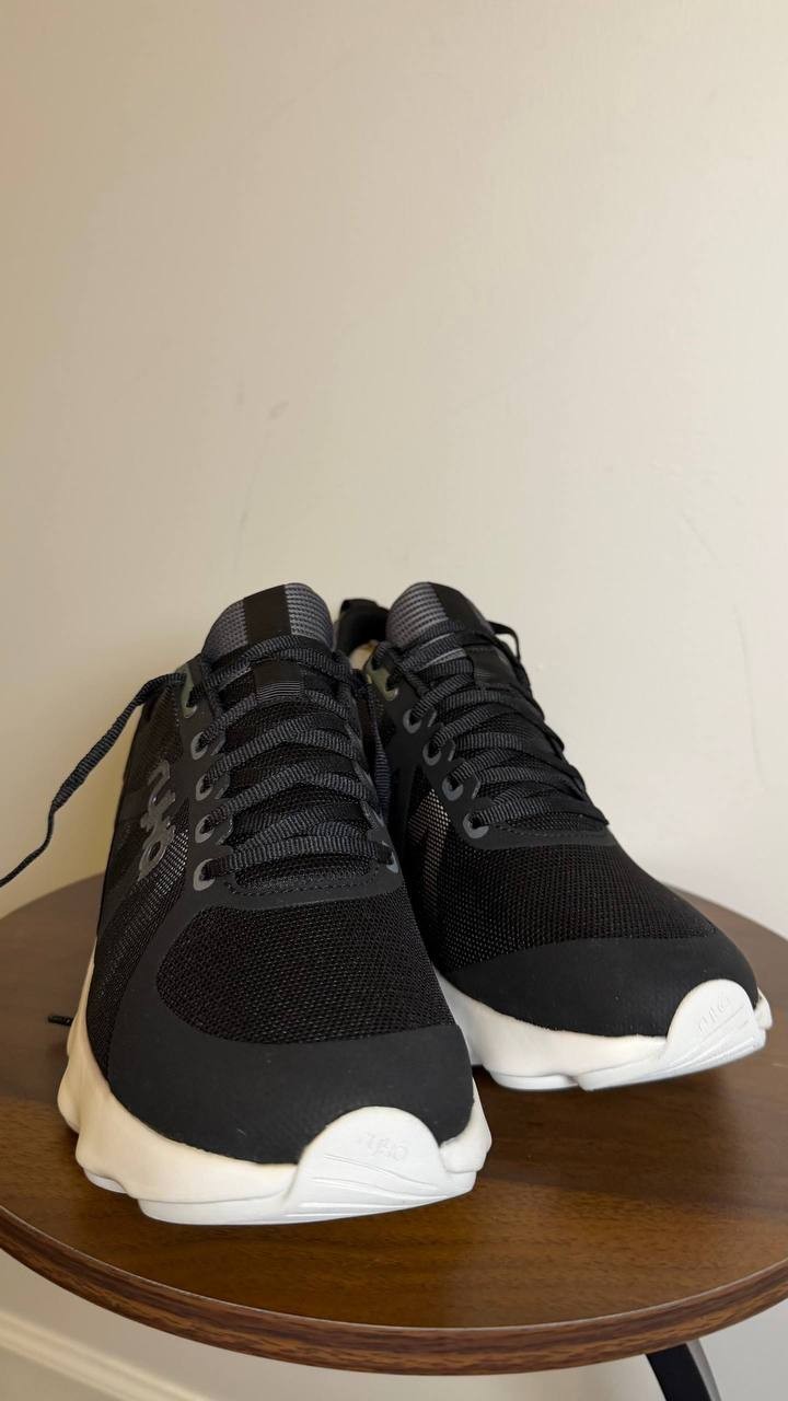 Ryka PodFlow Walking Sneakers 11M Black Mesh Lace‑Up Arch Support NIB msrp$89.99