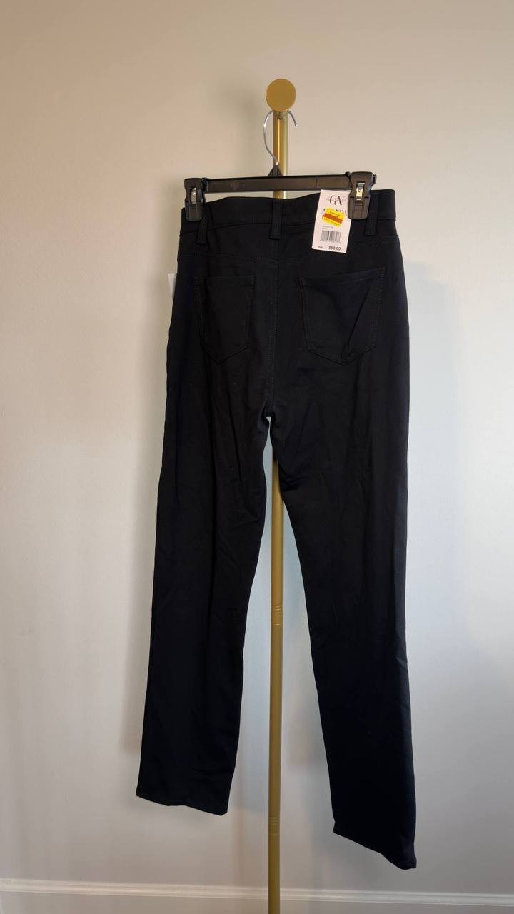 Gloria Vanderbilt Amanda Ponte High‑Rise Pants Black 4 NWT $54