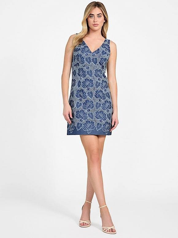 GUESS Caylee Embroidered Mini Dress – Size 6 – NWT – $198