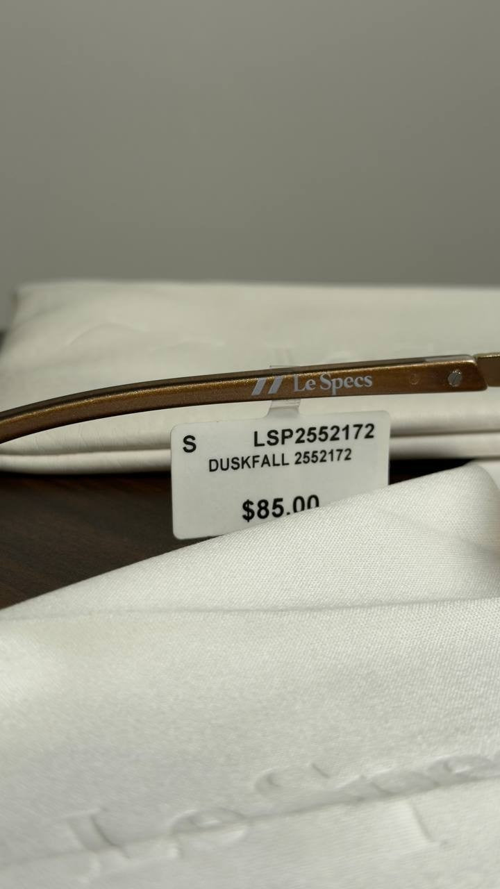 Le  Specs  Duskfall  Pearl  Chocolate  Oval  Sunglasses  NWT  $85