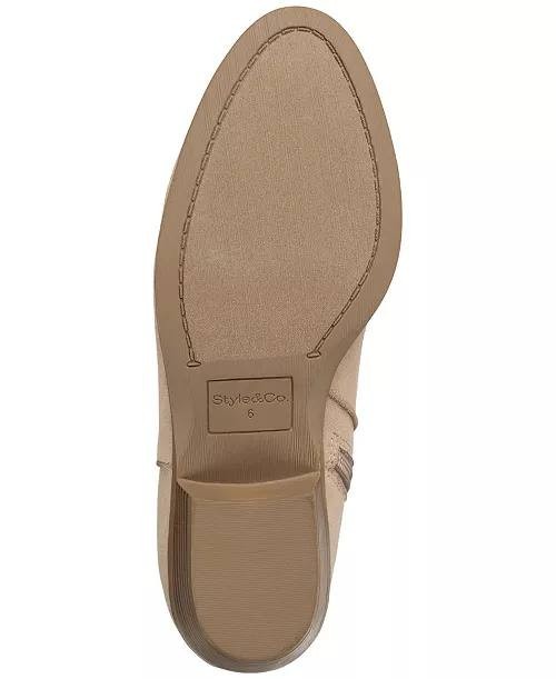 Style&Co Taupe Man‑Made Ankle Booties 7.5W New in Box MSRP $69.90