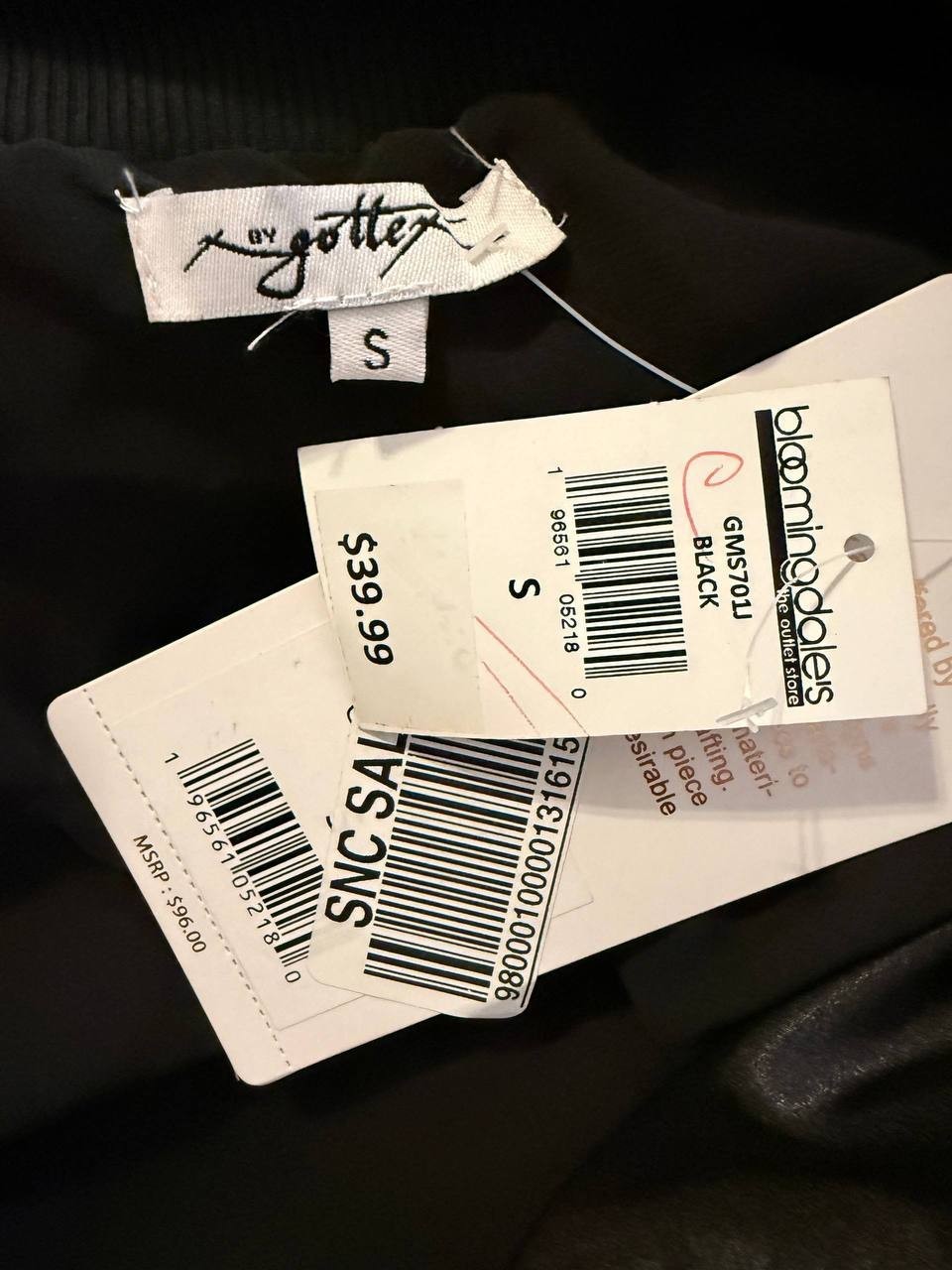 X by Gottex Satin Bomber Jacket – Black – Size 1 (Runs Small) – NWT – $39.99