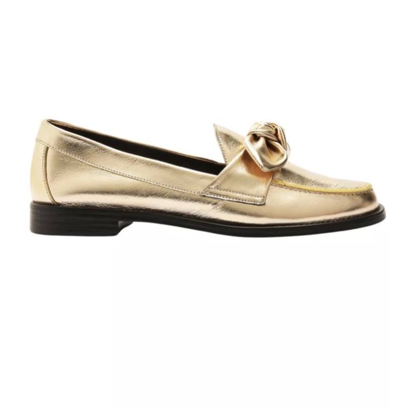 Arezzo Cassidy Leather Loafers – Platino – Size 7B – NIB