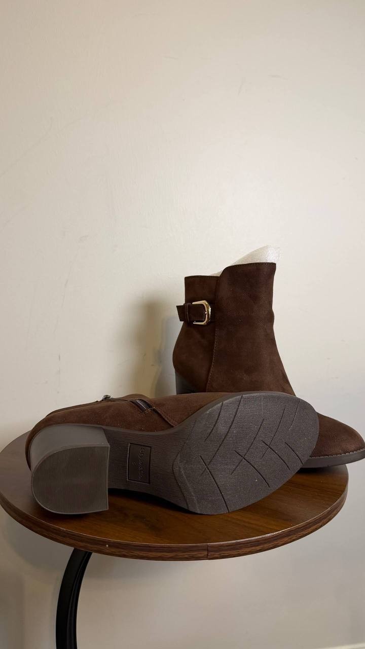 Style & Co Harlemm Buckle Booties Dark Brown Women’s 8M NWB $69.90