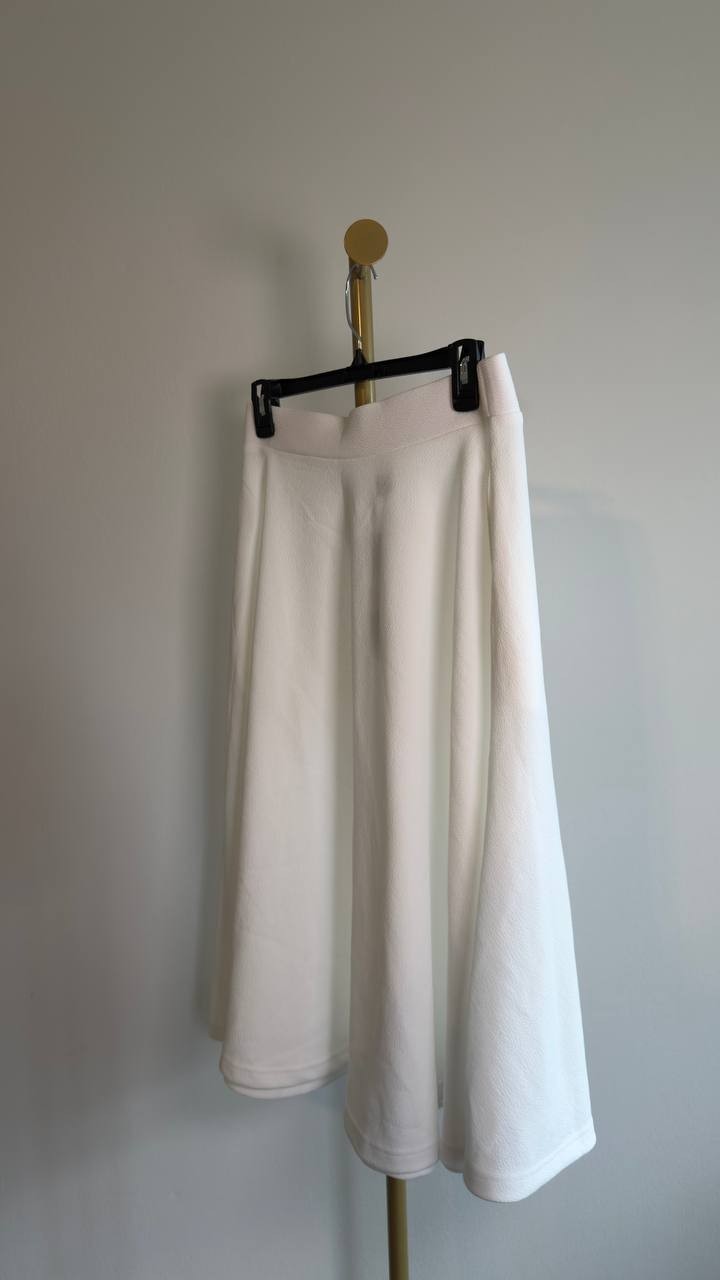 White Mark Flared Midi Skirt with Pockets White M NWT $49