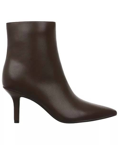 INC Malenee Ankle Boots Size 8.5M Reach Truffle Smooth New No Box msrp $99.90