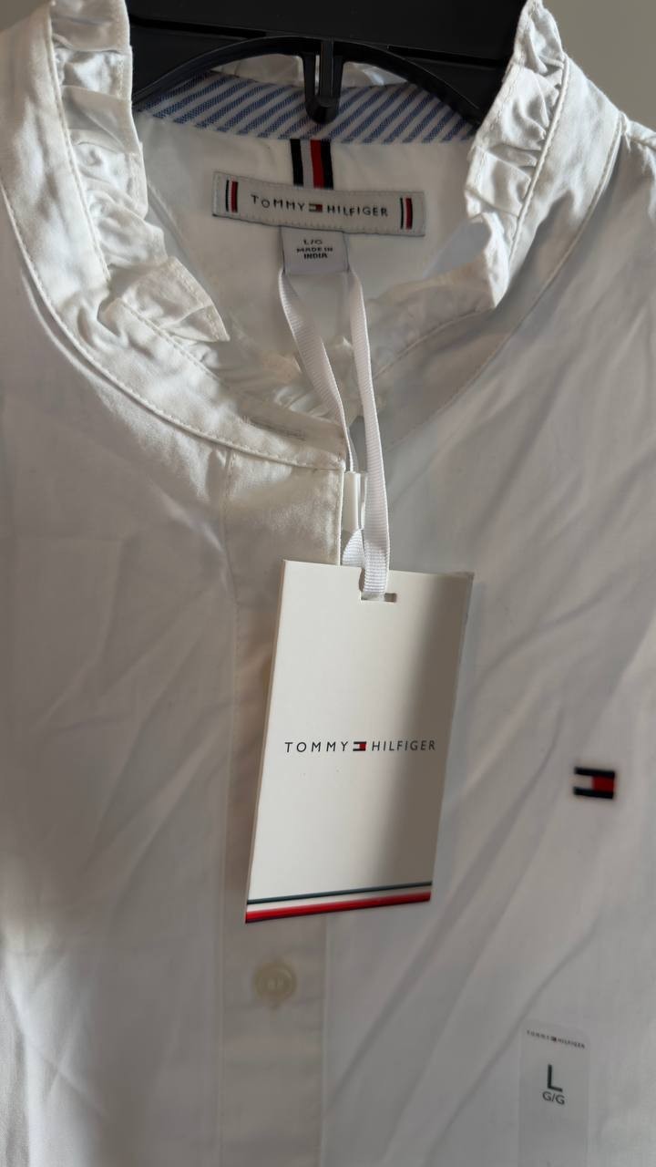 Tommy Hilfiger Classic Sleeveless Shirt White L NWT $59.50
