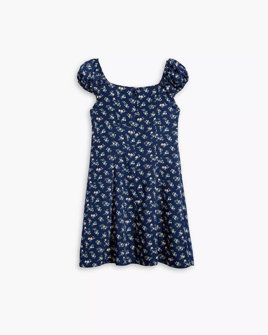 Levi's Clementine Floral Mini Dress Navy Cap Sleeve - Size L NWT Summer