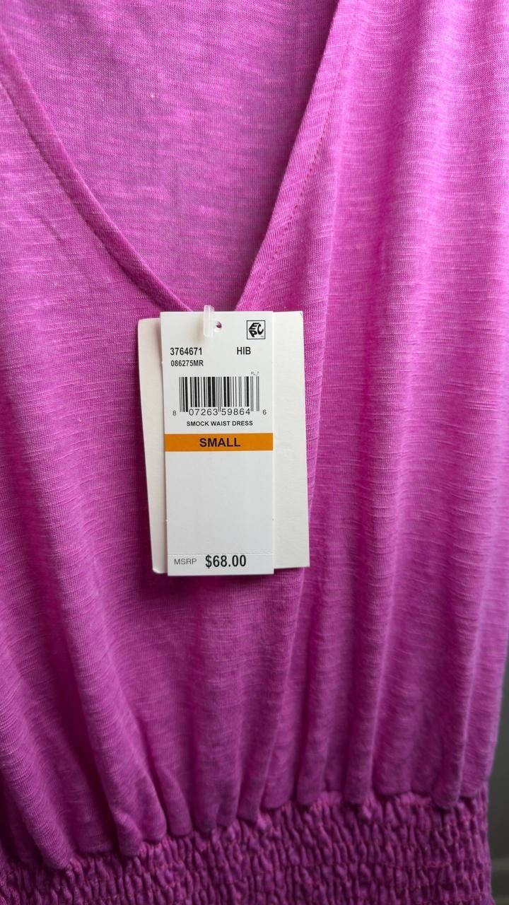 Becca Breezy Basics Slub Knit Tunic Swim Cover‑Up Pink S NWT $68