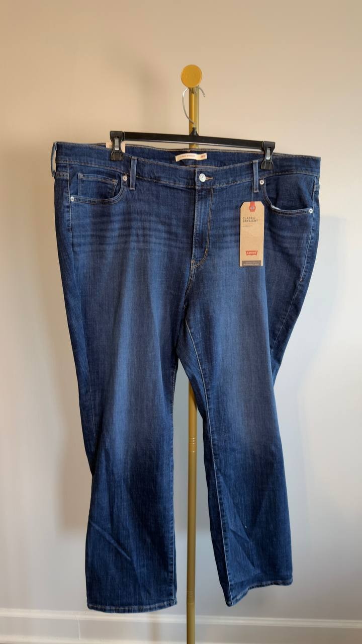 Levi’s 721 High Rise Skinny Jeans Plus Size 24W Indigo NWT $69.50