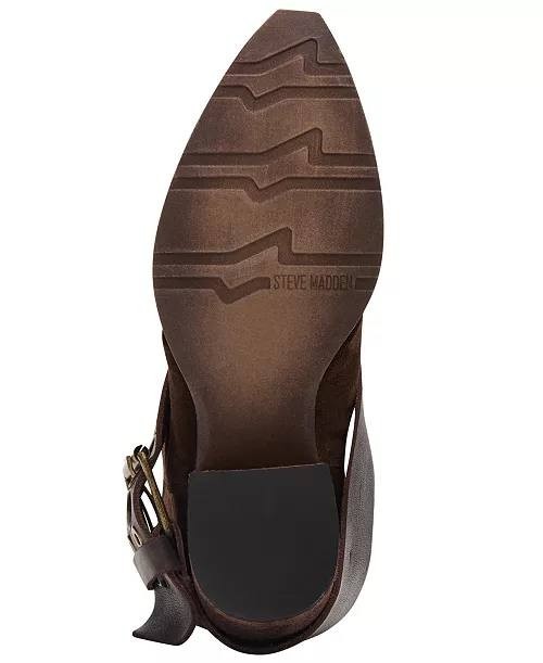 Steve  Madden  Ashwood  Western   Boots  Brown  Suede  6  New  in  Box  $189.95
