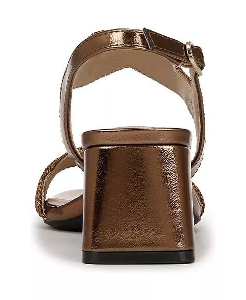LifeStride Charnelle Sandals 8W Bronze Square Toe Slingback NIB msrp$89.99