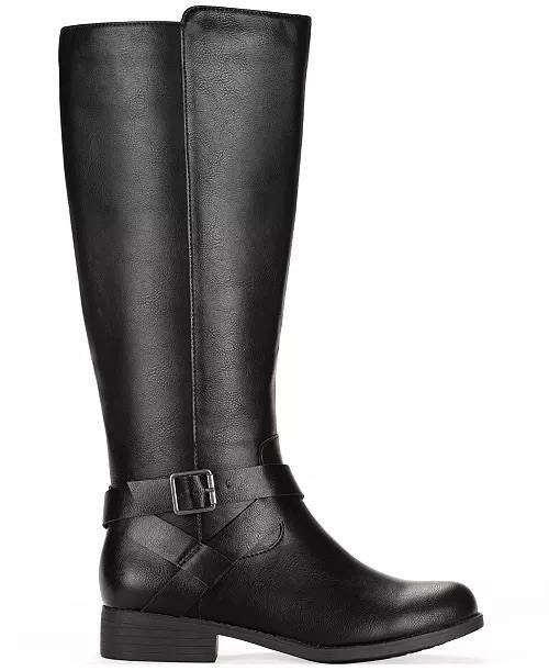 Style & Co – Women’s Margoo Riding Boots – Black – 7M – Man‑Made – NWB
