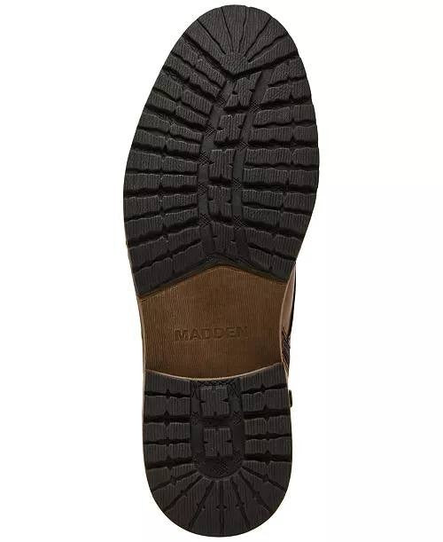 Madden Men Brown Leather Lace‑Up Boots 8M NIB MSRP $90