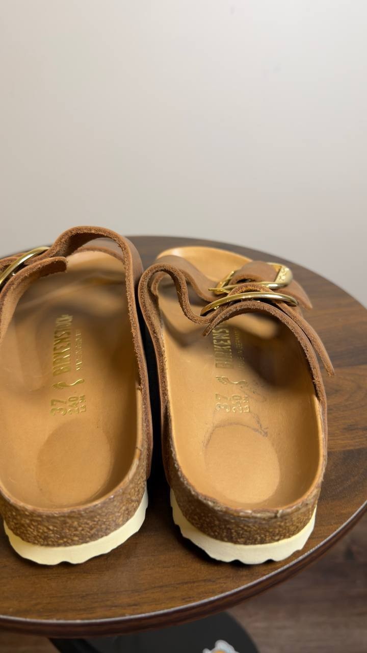 Birkenstock Sandals Cognac 6 Narrow Fit Pre-Owned
