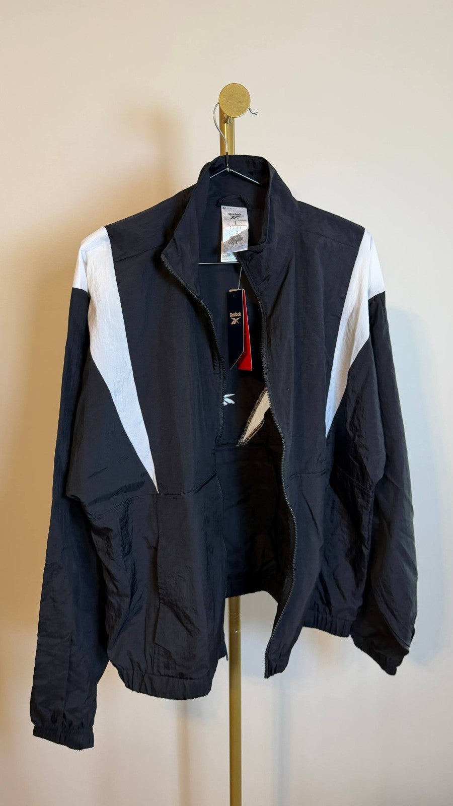Reebok Women’s Colorblocked Track Suit Jacket Joggers Black $110 NWT