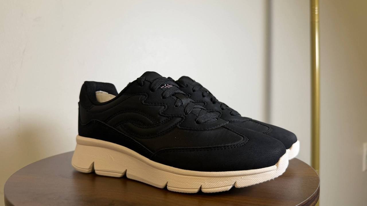 Ryka Black Fabric Walking Sneakers 5.5M NIB MSRP $89.99
