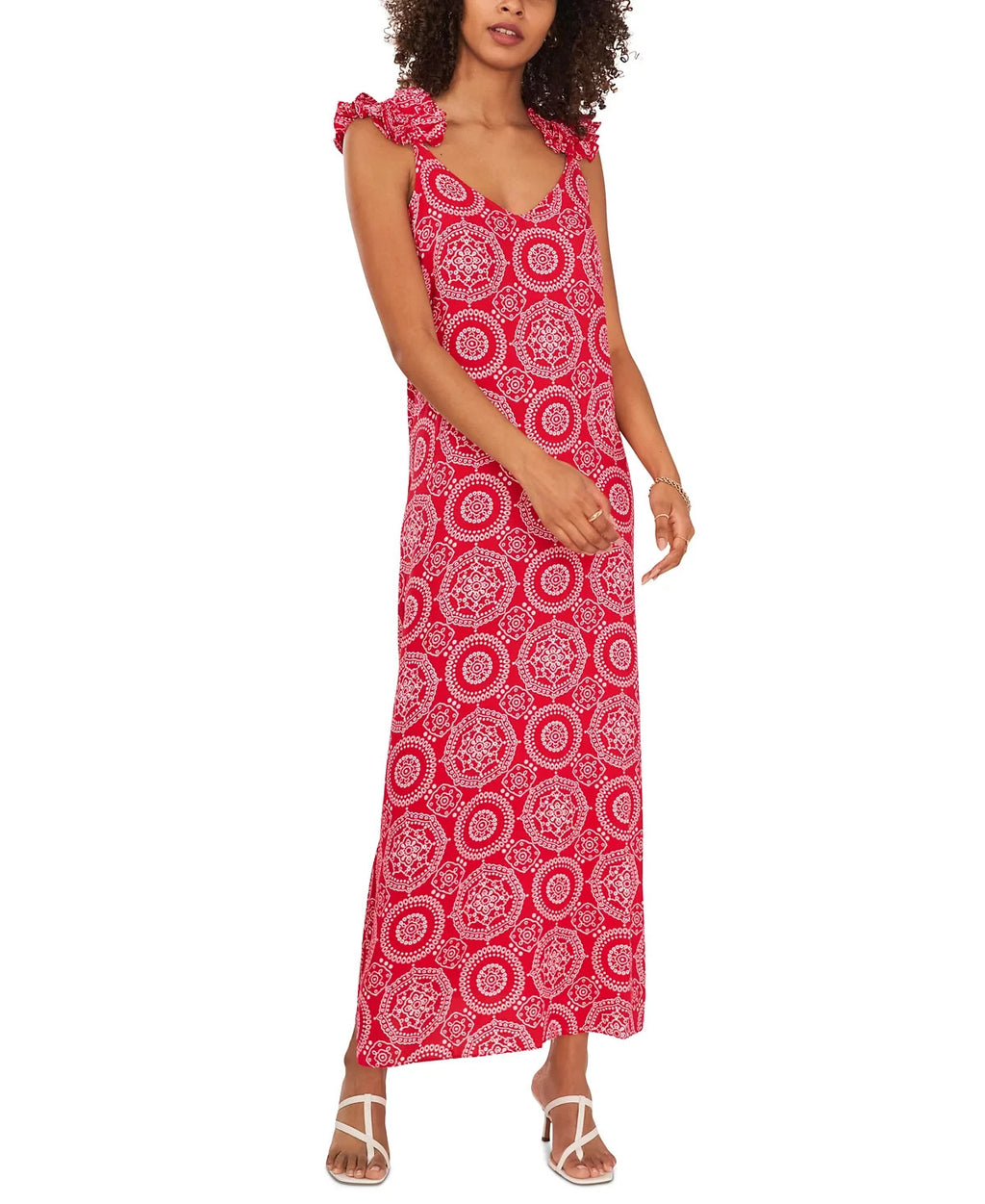 Vince Camuto Medallion-Print Sleeveless Maxi Dress – Size XS