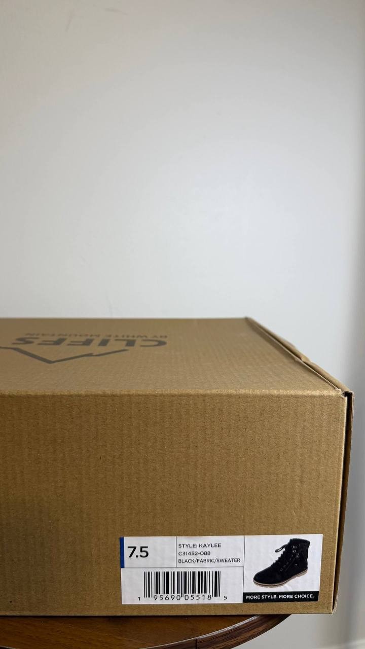 Cliffs by White Mountain Black Fabric Booties Size 7.5 New in Box $89