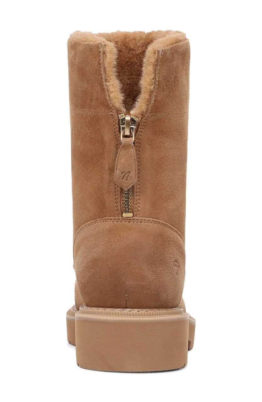 Naturalizer Sense Booties 8M Tan Suede Weather‑Resistant Almond Toe NIB msrp$245