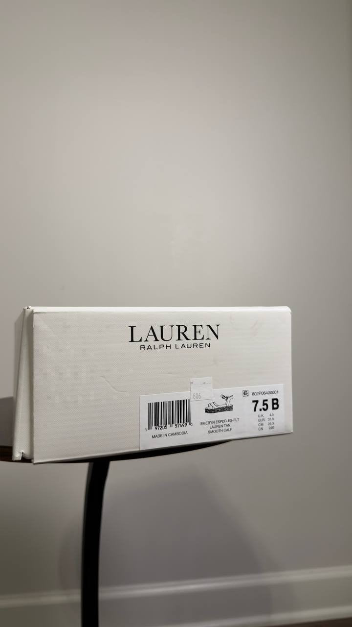 Lauren  Ralph  Lauren   Espadrilles  Sandals  Lauren  Tan  7.5  B  Pre‑owned 