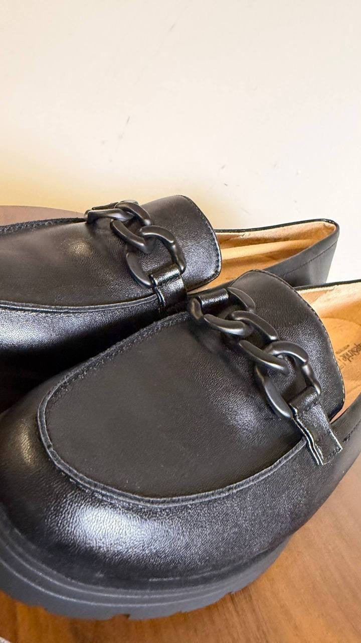 LifeStride Black Faux Leather Loafers 11M NIB MSRP $89.99