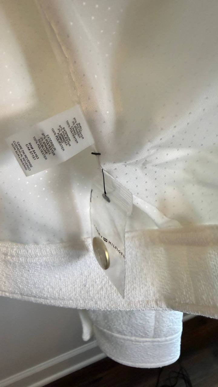 Tommy Hilfiger Women’s Slim White Denim Trucker Jacket 16 $150 NWOT